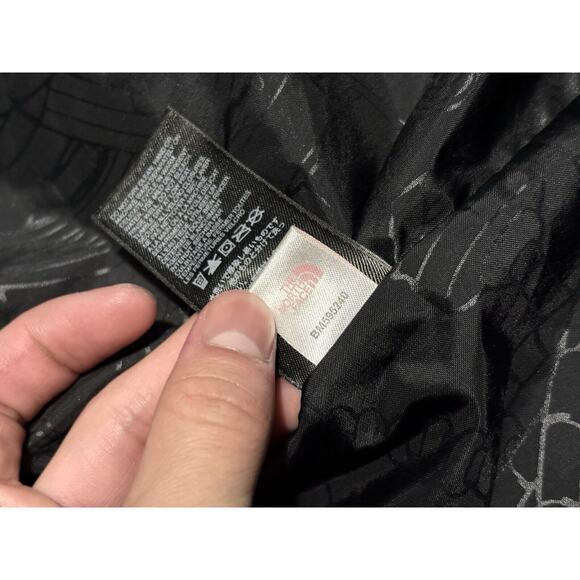 North Face Hyvent Jacket Multi Pocket Removable Hood Cargo Black Brown Logo Coat - Picture 13 of 13